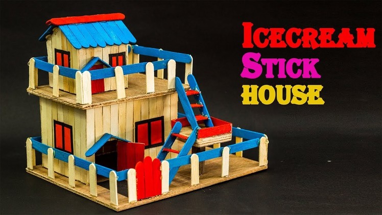 How To Make A Simple Ice Cream Stick House