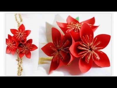How to make an origame Kusudama Flower Paper Crafts