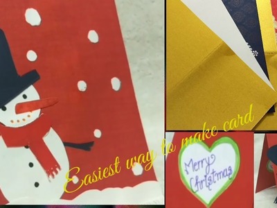 How to make christmas card |greeting card in fastest and easiest way.