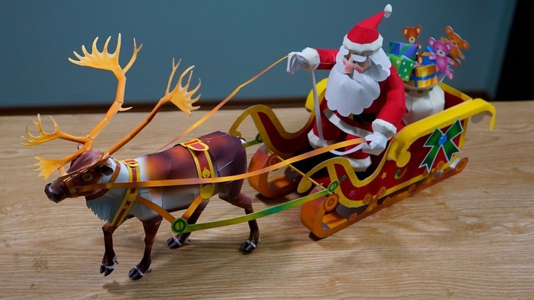 How to make "Christmas sleigh" papercraft