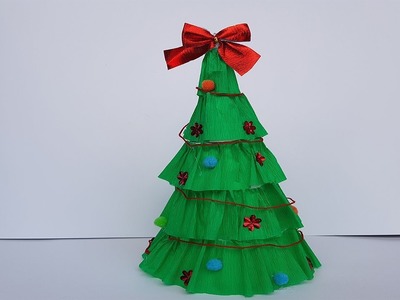 How To Make Christmas Tree From Crepe Paper