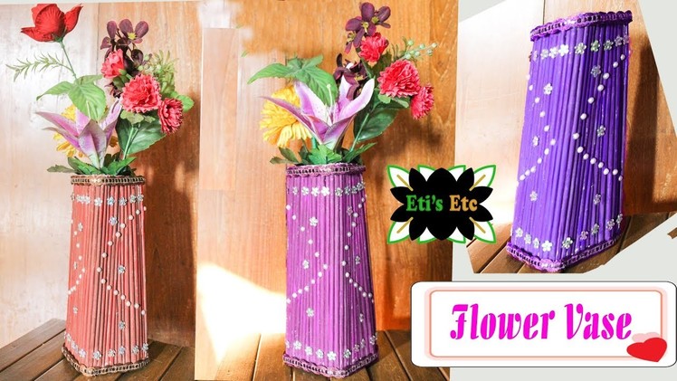 How to Make Flower Vase With Newspaper and CardBoard | Home Decoration Idea | Best Out of Waste