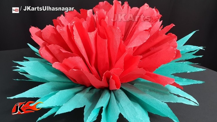 How to Make GIANT Tissue Paper Flowers | DIY Decorations for New Year's Eve Party | JK Arts 1327