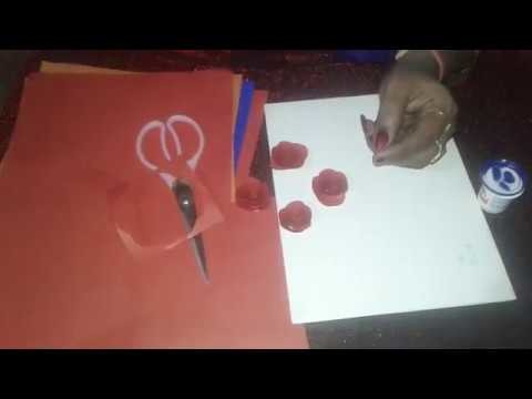 How to make greeting card with colour papers