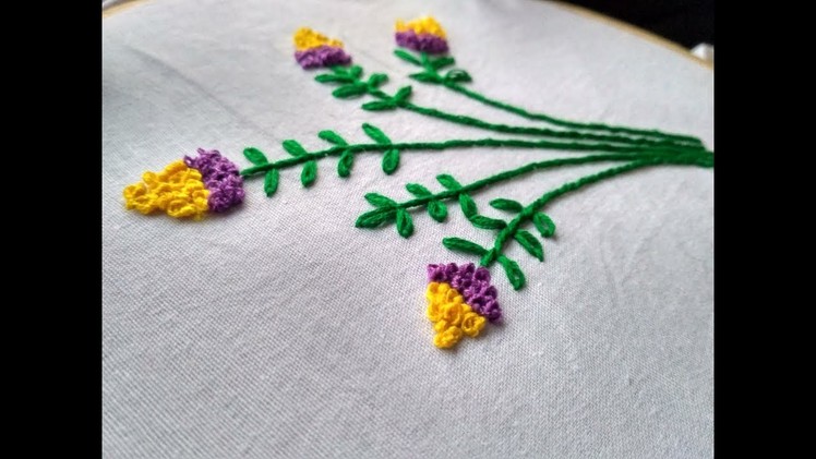 How to make hand embroidery with backstitch and french knot HD