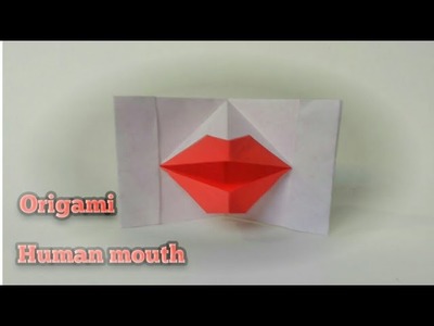How to make human mouth. lips || origami 折り紙 || skill utopia