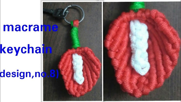 How to make macrame flower keychain simple design.