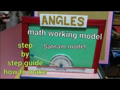 How to make math working model of angles | 10th class math model | working math project