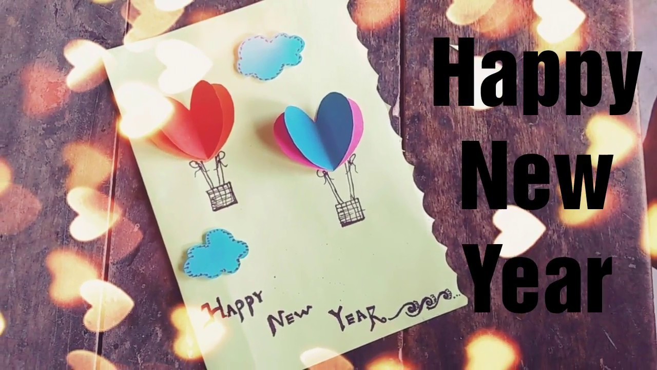 How To Make New Year Card 18 Happy New Year Greeting Card Handmade Greeting Card