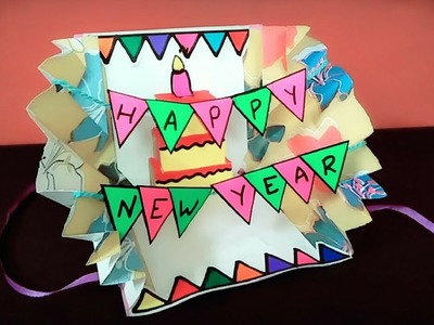How to make new year card\new year popup card\diy birthday card ideas\handmade greeting cards