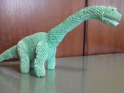 How to make origami 3d dinosaur brachiosaurus. brontosaurus part 2