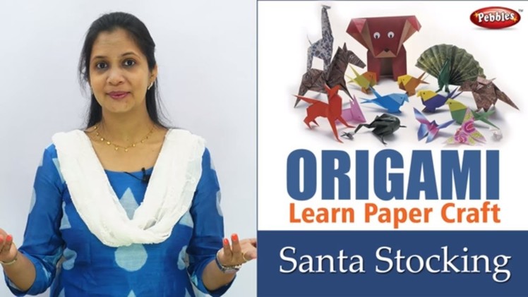 How to make Origami Santa Boot steps | Origami Projects | Origami Santa Stockings | Gujarati Video