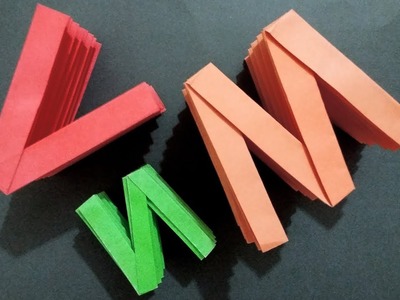 How to make paper letter (Origami A B C D)