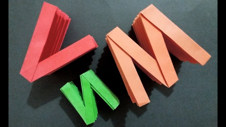 How to make paper letter (Origami A B C D)