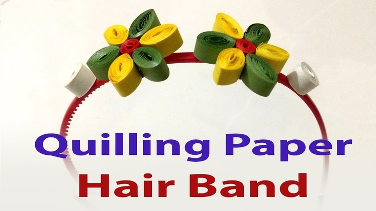How to make paper quilled hair band, Paper Crafts Art, Merry Christmas And Happy New Year