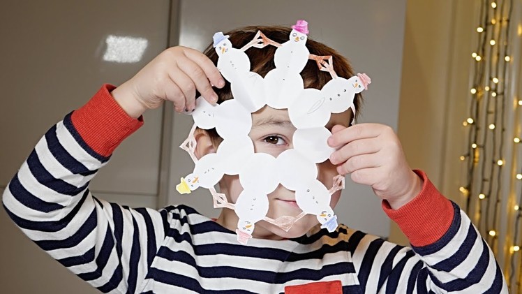 How To Make Paper Snowman Snowflake