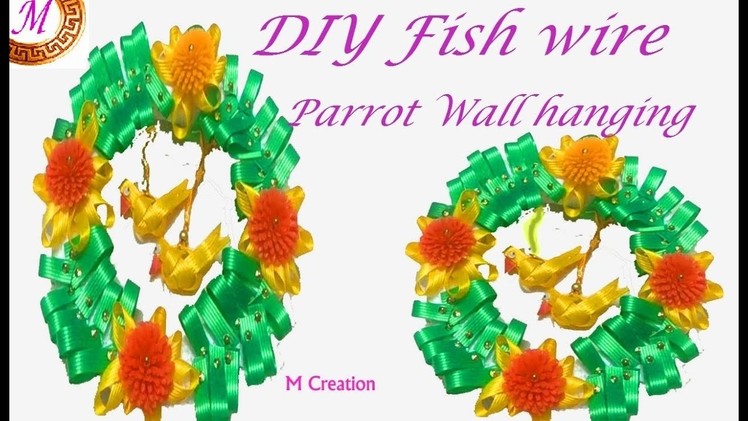 How to make parrot wall hanging.diy fish wire parrot wall hanging