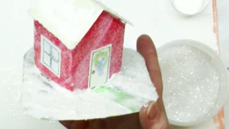 How to Make Quick and Easy Glitter Houses or Putz Houses Tutorial