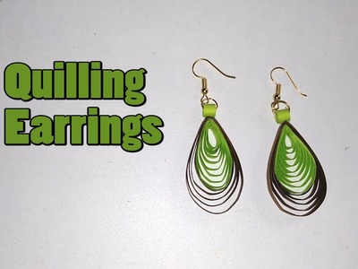 How to make Quilling Earrings using Comb || Paper Earrings || Easy Quilling earrings