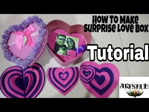 How To Make surprise Heart Box Full Tutorial .