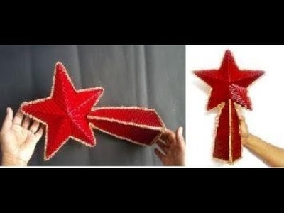 HOW TO MAKE TREE TOPPER STAR USING RECYCLED THINGS