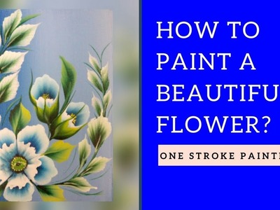 How to paint Flowers???? on canvas | simple and easy painting for Beginners ????