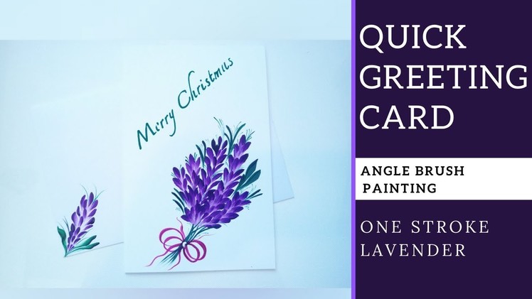 How to paint lavender | DIY | Ribbon painting | Angle Brush painting | Christmas series
