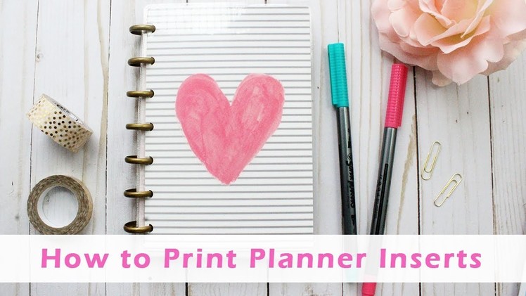 How to print and cut my mini happy planner inserts