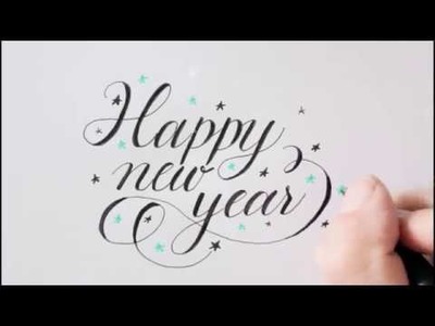 How to write in cursive | happy new year | easy way