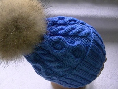 Knitting a hat with a tesselated pattern and a braid of 6 stitches