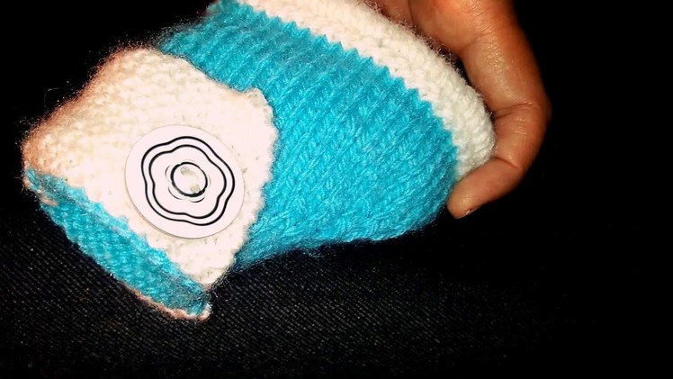 Knitting baby booties boot style in Hindi 3 to 8 months babies.part 2.2.