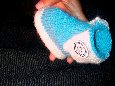 Knitting baby booties boot style in Hindi.3 to 8 months babies.part 1.2continue part 2.design no#4.