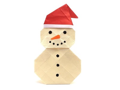 Learn how to make an origami snowman (Hyo Ahn)
