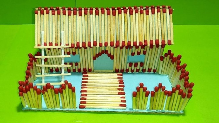 Matchstick 3D House! How To Make a Match Stick House or Home.