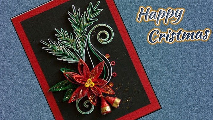 Merry Christmas Greetng Card | How to Make Quilling Card | Siri Art&Craft |