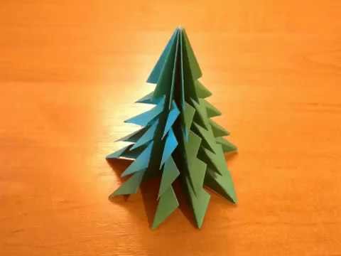 Origami -  jak zrobić choinkę z papieru