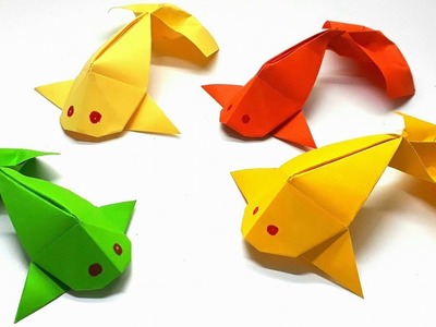 Origami Tutorial - How to fold an Origami Fish Koi