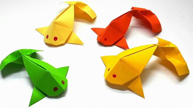 Origami Tutorial - How to fold an Origami Fish Koi
