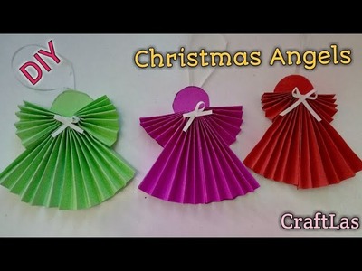 Paper Christmas Angels????  For Christmas Decorations | CraftLas