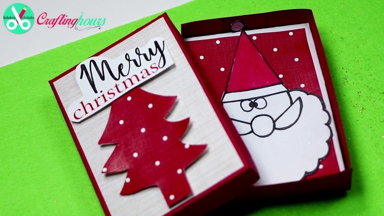 Paper Gift Box with Christmas and Santa Theme