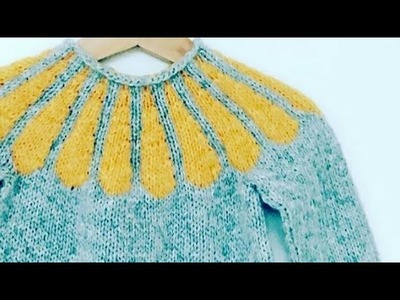 Sweater neck design.Leaf design.Knitting tutorials in hindi:Design-91