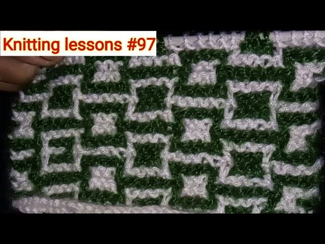 Two Colours || Horizontal Squares || Knitting Pattern || Knitting Designs by Knittinglessons