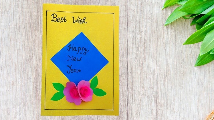 Very Easy : How to make new year card 2018||New Year 2018 Card Making