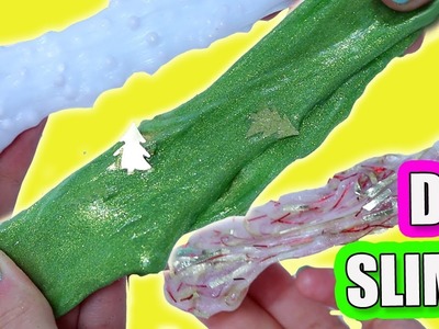 3 DIY CHRISTMAS SLIMES! How to make Holiday Slime - Christmas gift ideas