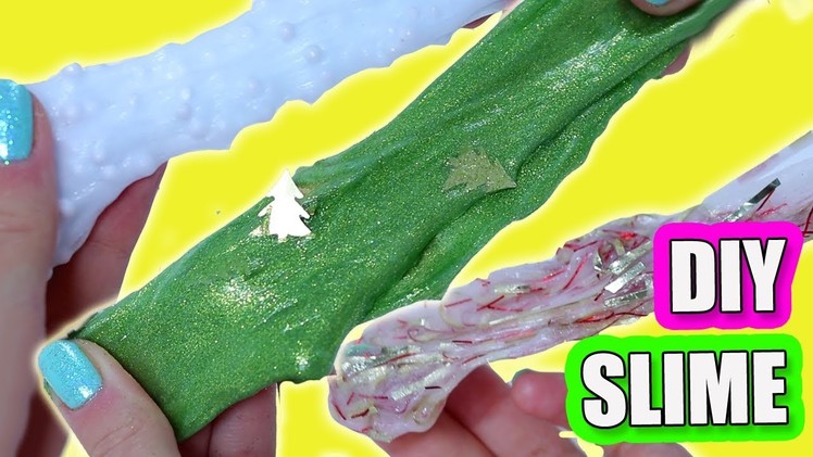 3 DIY CHRISTMAS SLIMES! How to make Holiday Slime - Christmas gift ideas