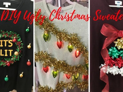 $5 EASY DIY UGLY CHRISTMAS SWEATERS (6 STYLES)