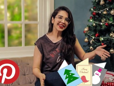 6 Last Minute Christmas DIY Cards! Pinterest 2017 | #HeliDIYs