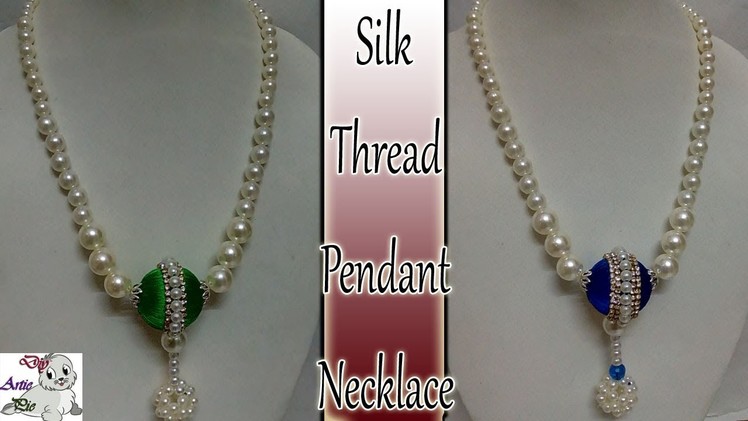 #84 How to make Pearl Beaded Silk Thread Necklace || Diy || Jewellery Making