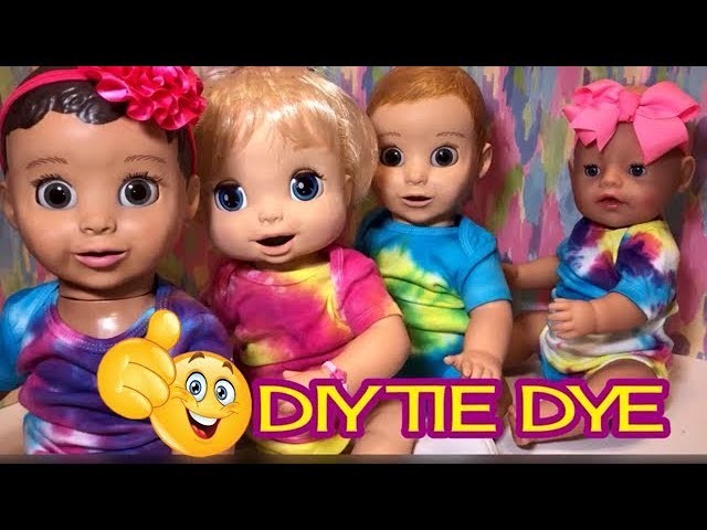 ❤️ Baby Alive ❤️ Luvabella❤️Baby Born DIY Tie Dye ONSIES ????fun baby doll project