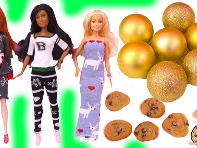 Barbie DIY Sock Christmas Clothing ! Dollar Tree Haul Easy Gift Crafts Video